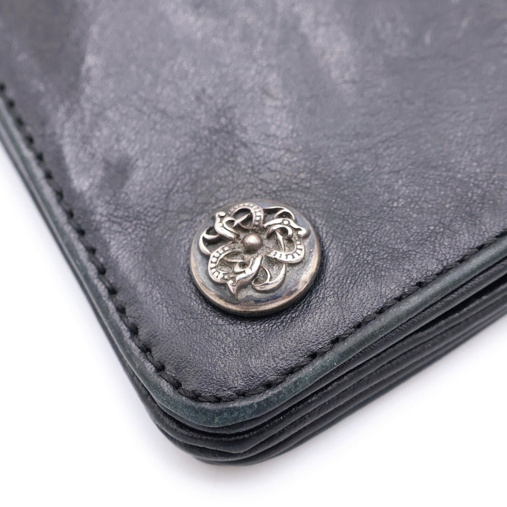 CHROME HEARTS(クロムハーツ) 1ZIP 1ジップ ケルティックボールボタン レザーウォレット 財布 ブラック -