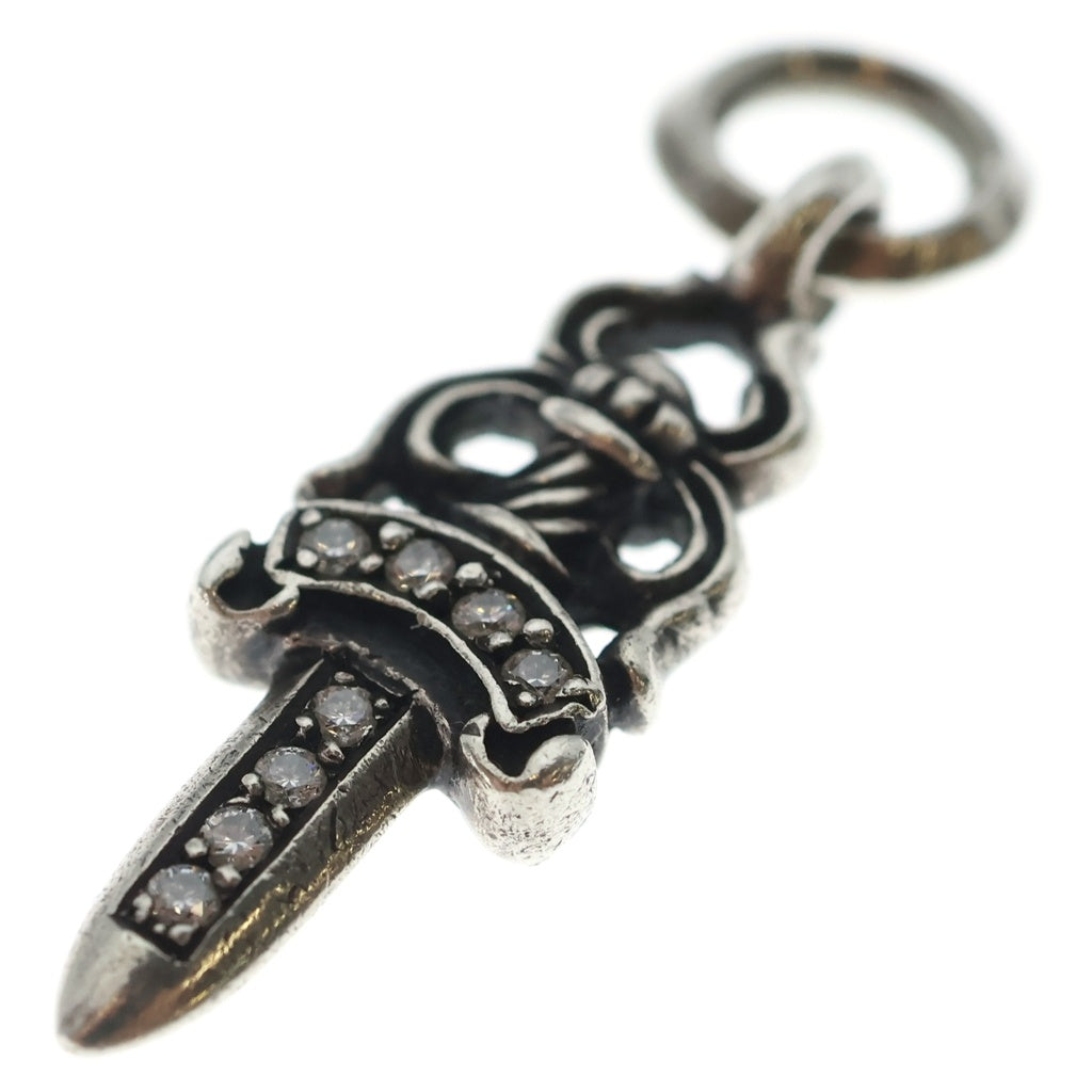 CHROME HEARTS(クロムハーツ) #5 DAGGER P/DIA #5ダガーチャーム PAVEダイヤ ペンダントトップ シルバー ー