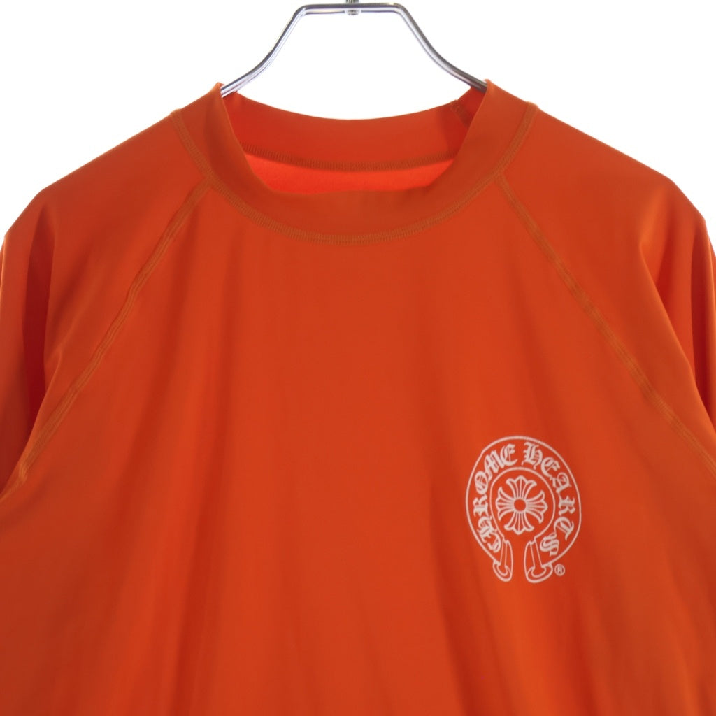 CHROME HEARTS(クロムハーツ) ラッシュガード ホースシュー CHプラス オールイングリッシュ ロングスリーブカットソー 長袖Tシャツ オレンジ -