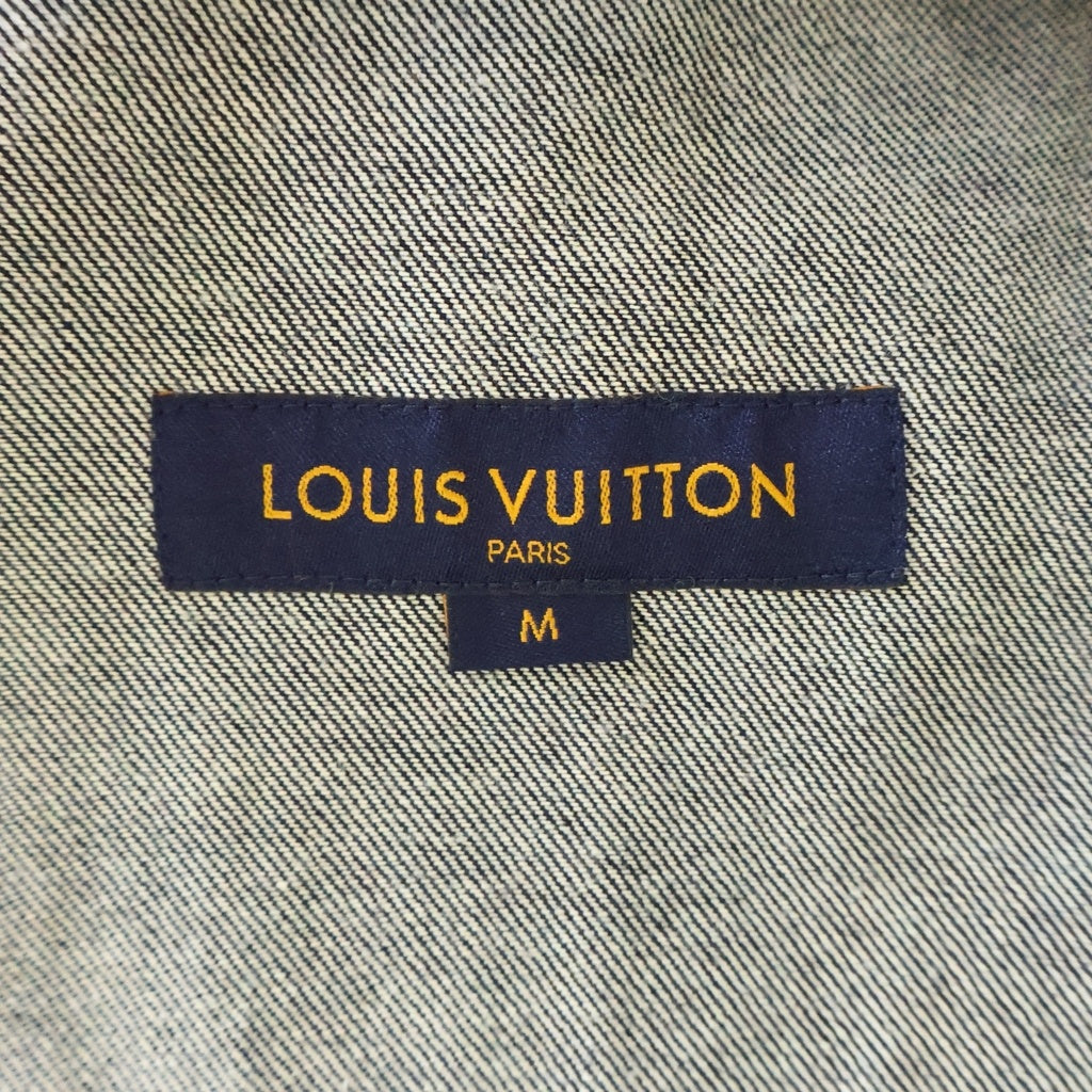 LOUIS VUITTON(ルイヴィトン) 20AW LVリーフ ベースボール半袖デニムジャケット インディゴ RM202M VFV HJS15W
