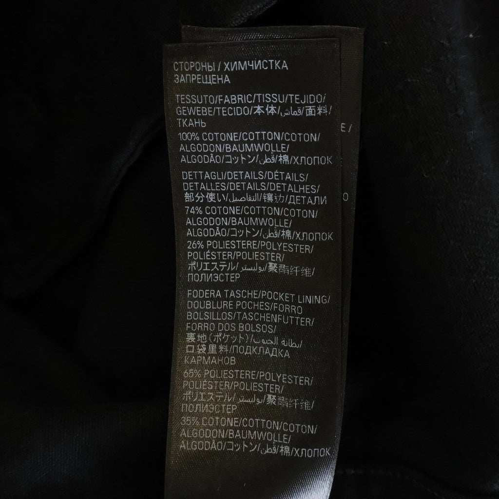 BALENCIAGA(バレンシアガ) 23ss adidas クラッシュ ユーズド 加工 サイド ライン デニム ジャケット ブラック 724775 TNW54