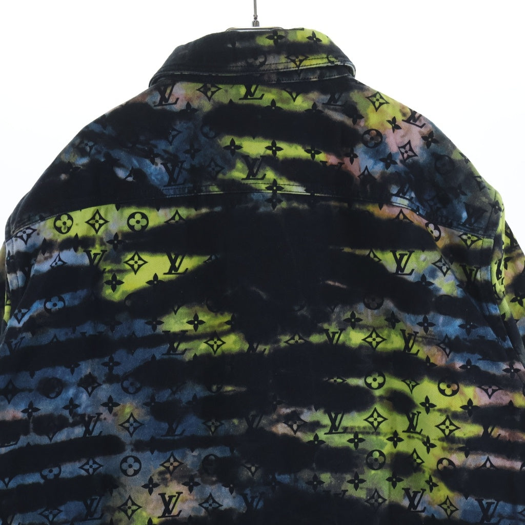 LOUIS VUITTON(ルイヴィトン) 21AW Painted Monogram Tie Dyed Denim Shirt RM2129 H98 HLA10W ペインテッド モノグラム 対台柄デニムシャツジャケット マルチ