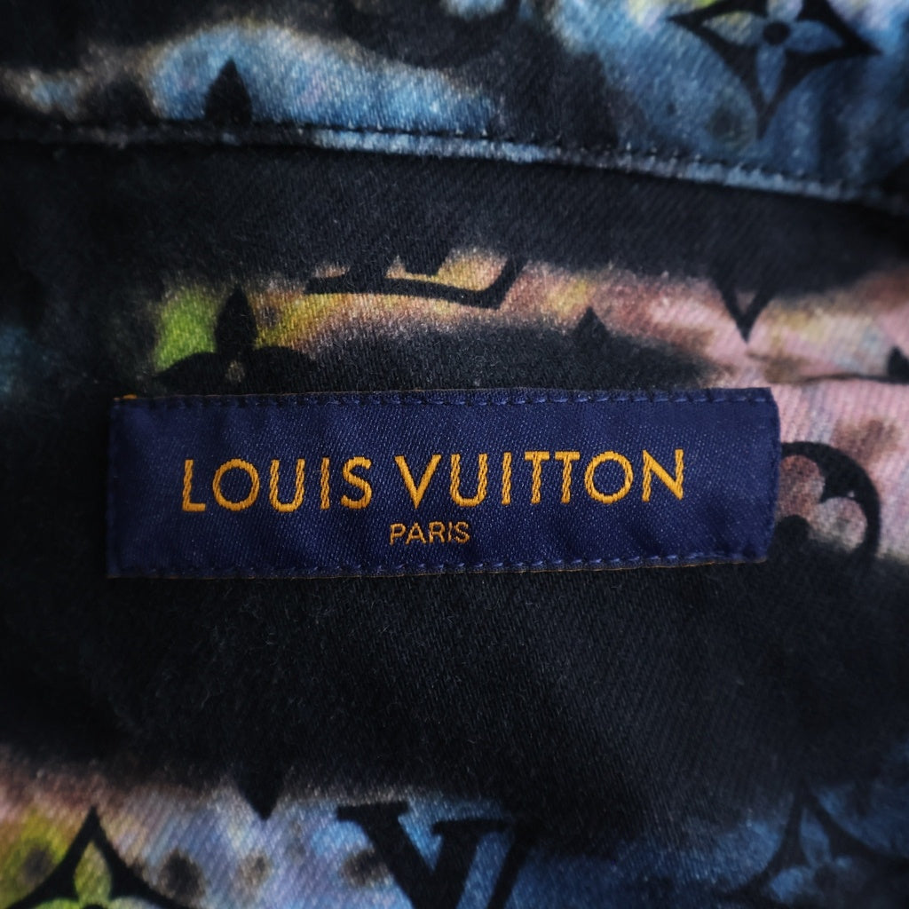 LOUIS VUITTON(ルイヴィトン) 21AW Painted Monogram Tie Dyed Denim Shirt RM2129 H98 HLA10W ペインテッド モノグラム 対台柄デニムシャツジャケット マルチ