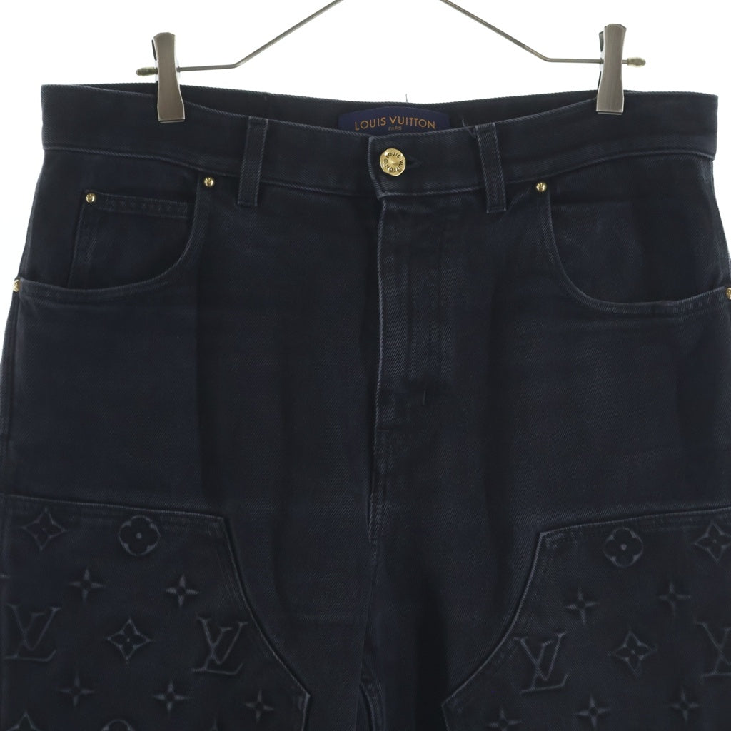 LOUIS VUITTON(ルイヴィトン) 22AW Monogram Carpenter Denim Pants RM222M OK4 HND10W モノグラム ディテールカーペンターデニムパンツ ブラック