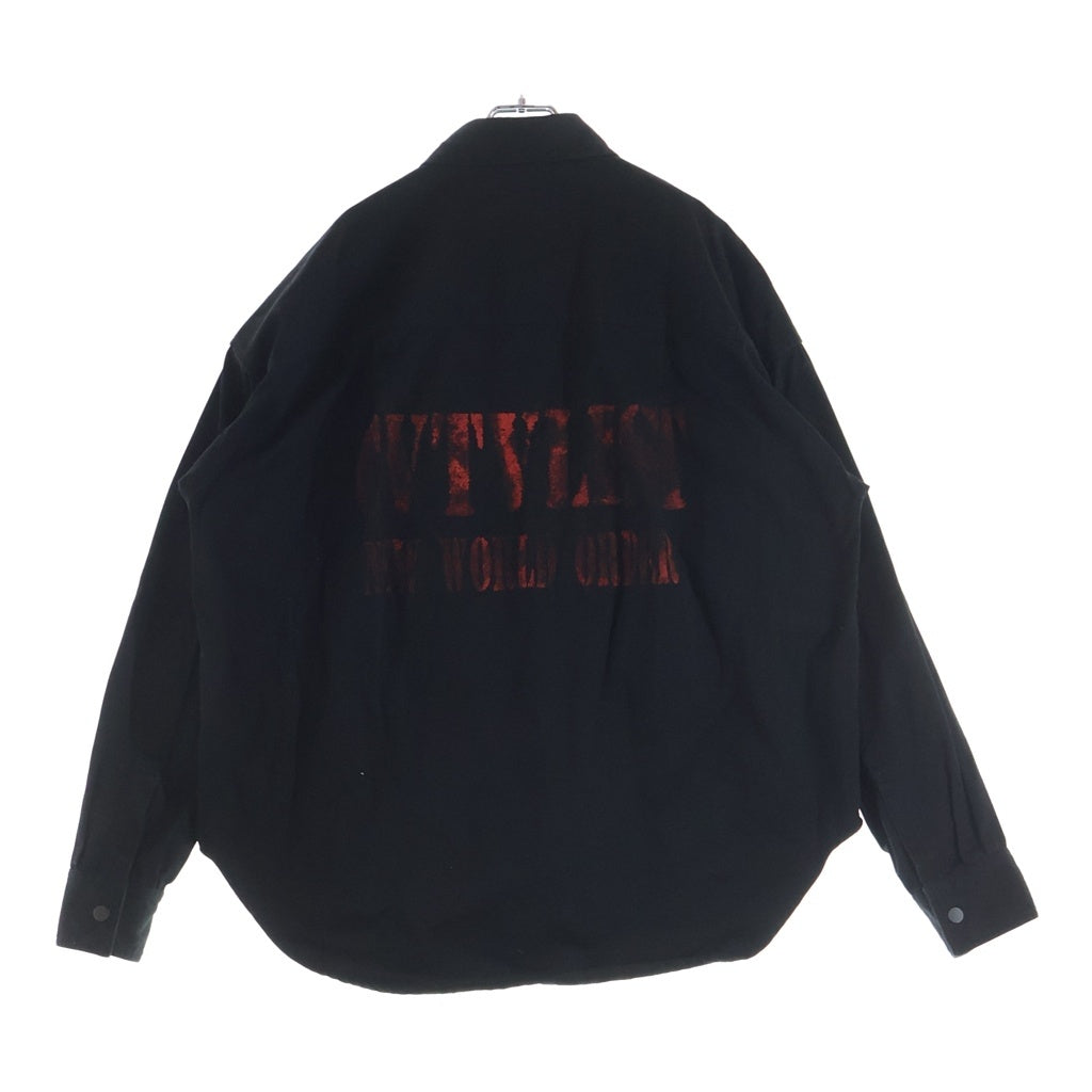 cvtvlist(カタリスト) STENCIL SHIRTS JACKET 2201090201 ステンシルシャツジャケット ブラック