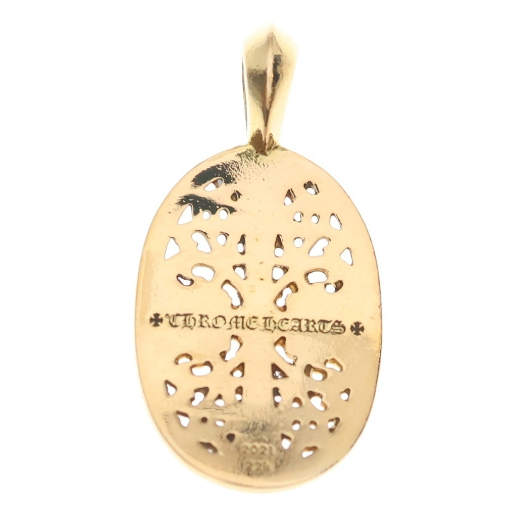 CHROME HEARTS(クロムハーツ) 22K CLSC OVAL P/DIA クラシックオーバル PAVEダイヤ ペンダントトップ ゴールド