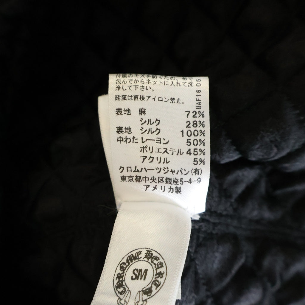 CHROME HEARTS(クロムハーツ) GABBA ジャバ 中綿ライダースジャケット ブラック -