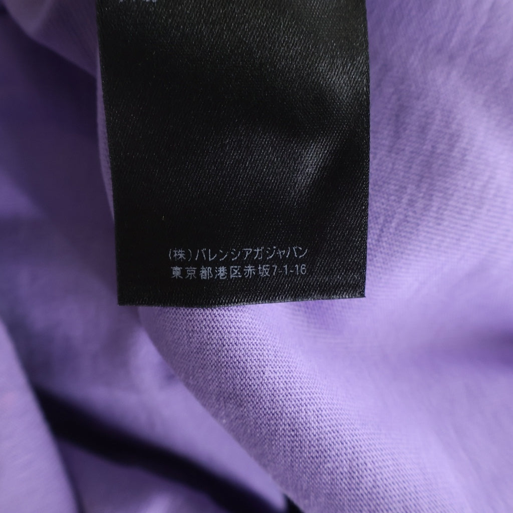 BALENCIAGA(バレンシアガ) 21SS デストロイ加工 ロゴプリント 半袖Tシャツ カットソー 651795 パープル
