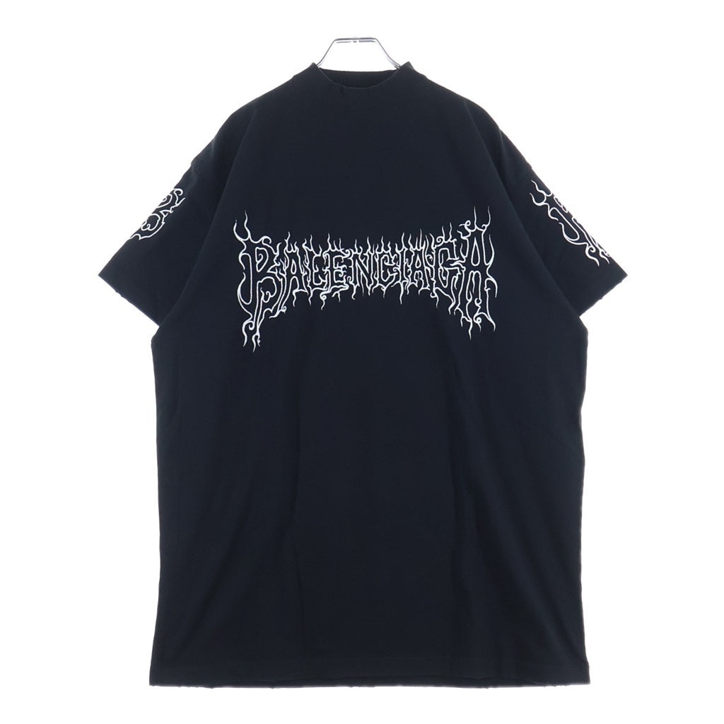 BALENCIAGA(バレンシアガ) DARKWAVE TEE メタルロゴ ダークウェブ 半袖Tシャツカットソー 739028 TPVN5 ブラック