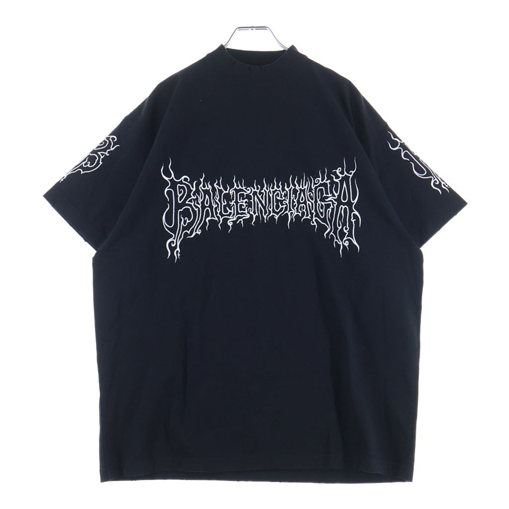 BALENCIAGA(バレンシアガ) DARKWAVE TEE メタルロゴ ダークウェブ 半袖Tシャツカットソー 739028 TPVN5 ブラック