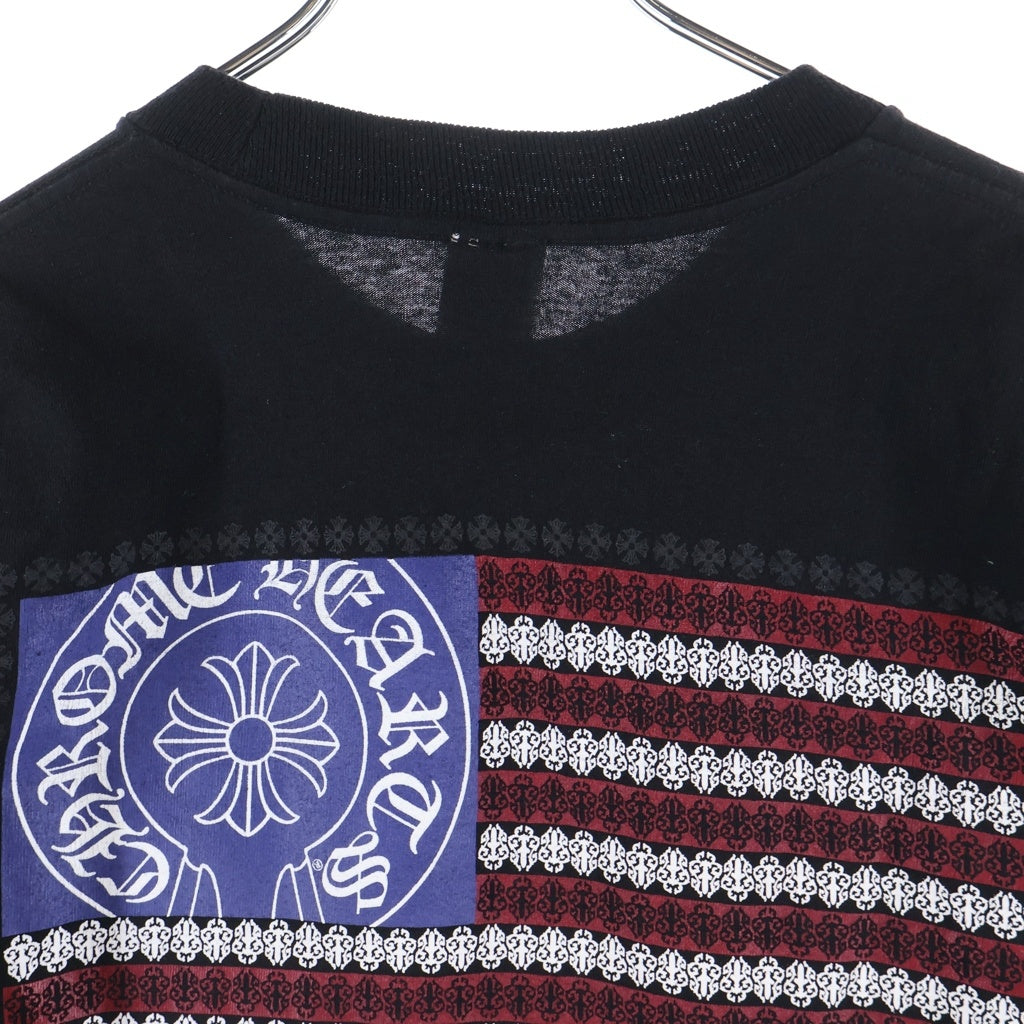 CHROME HEARTS(クロムハーツ) American Flag Dagger Tee アメリカンフラッグダガー 半袖Tシャツカットソー ブラック