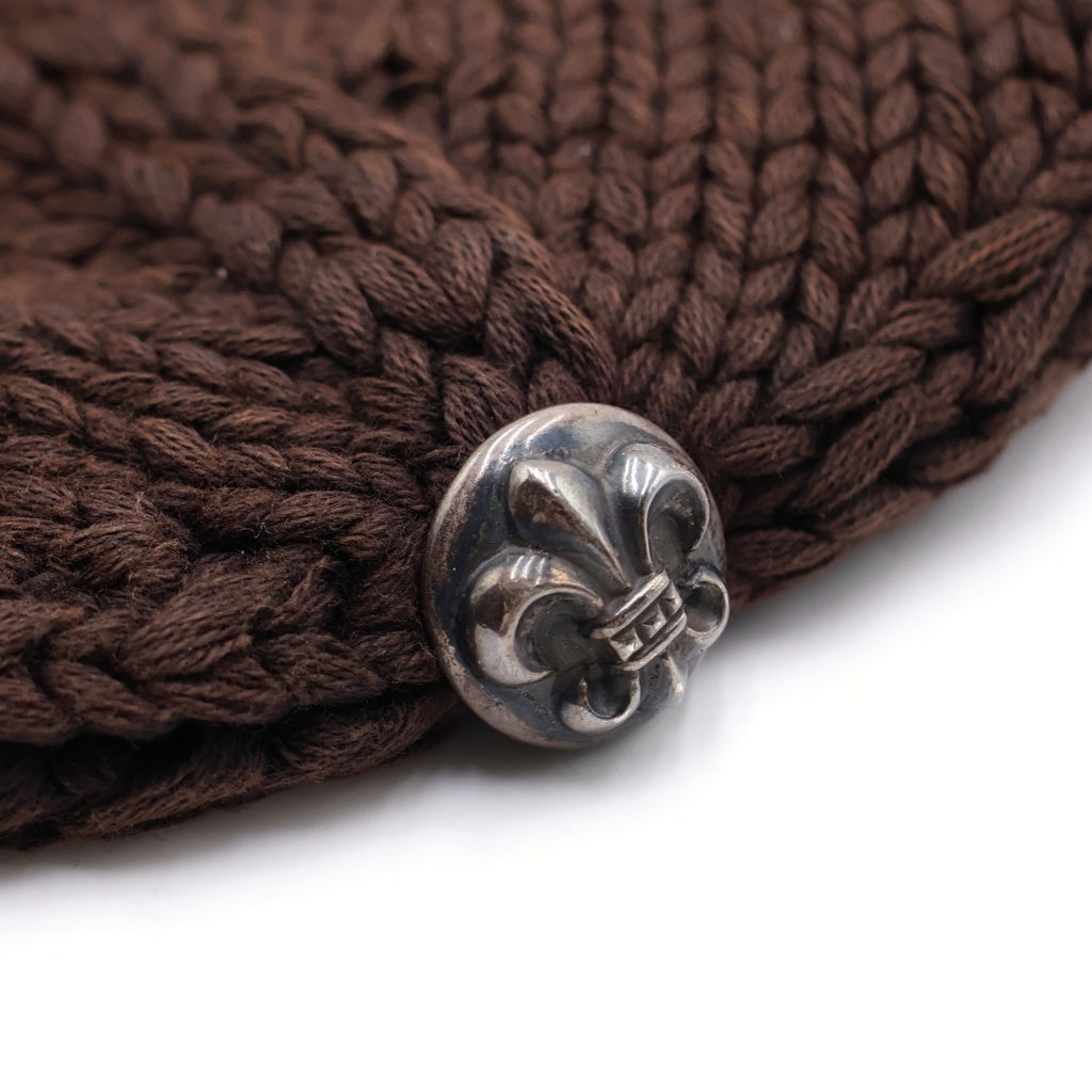 CHROME HEARTS(クロムハーツ) BEANIE CASH BS FLARE BSフレアパッチ ニットビーニー キャップ 帽子 ブラウン/ブラック