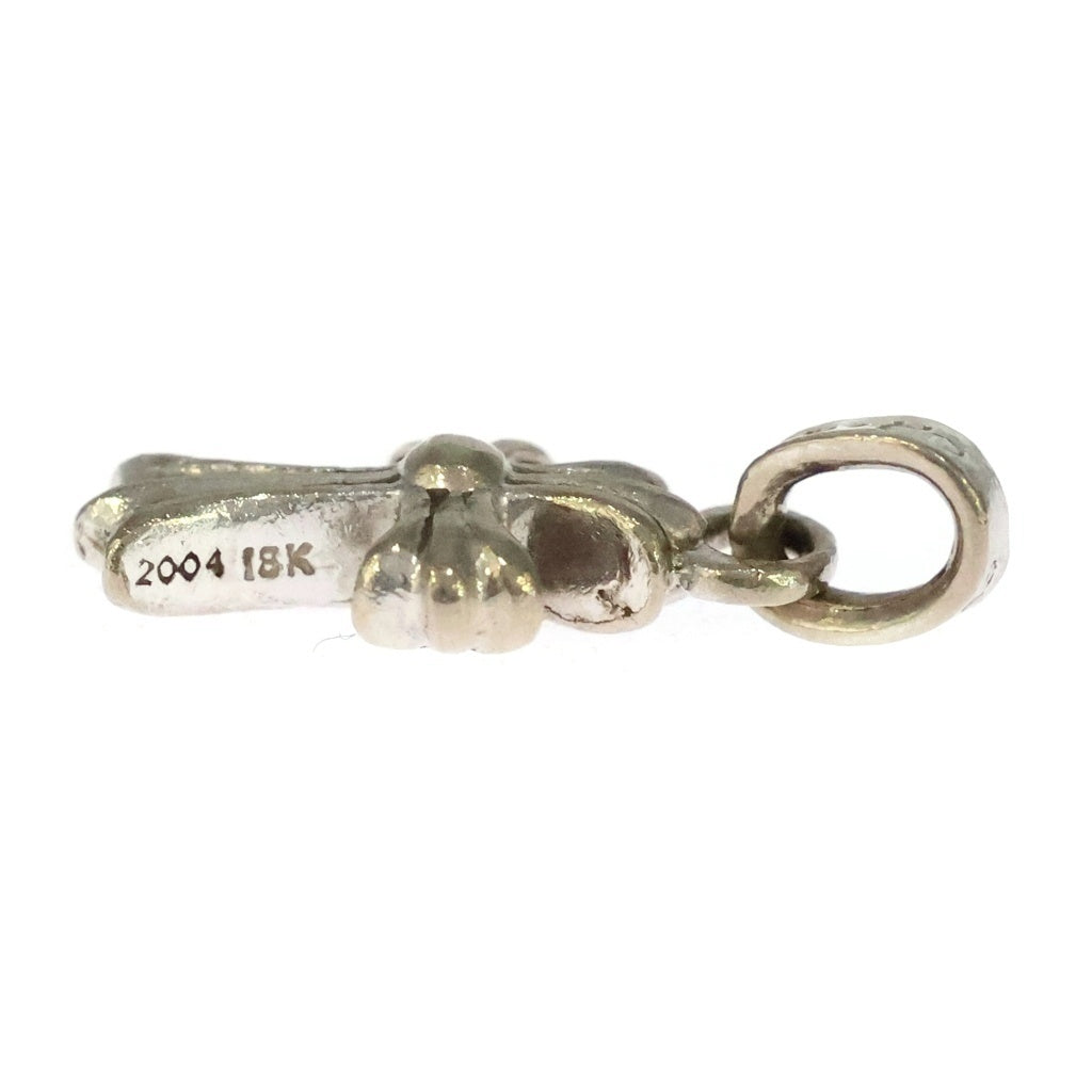 CHROME HEARTS(クロムハーツ) 18K CRS BBYFAT P/SAP ベイビーファットクロス PAVEピンクサファイア ペンダントトップ ホワイトゴールド -