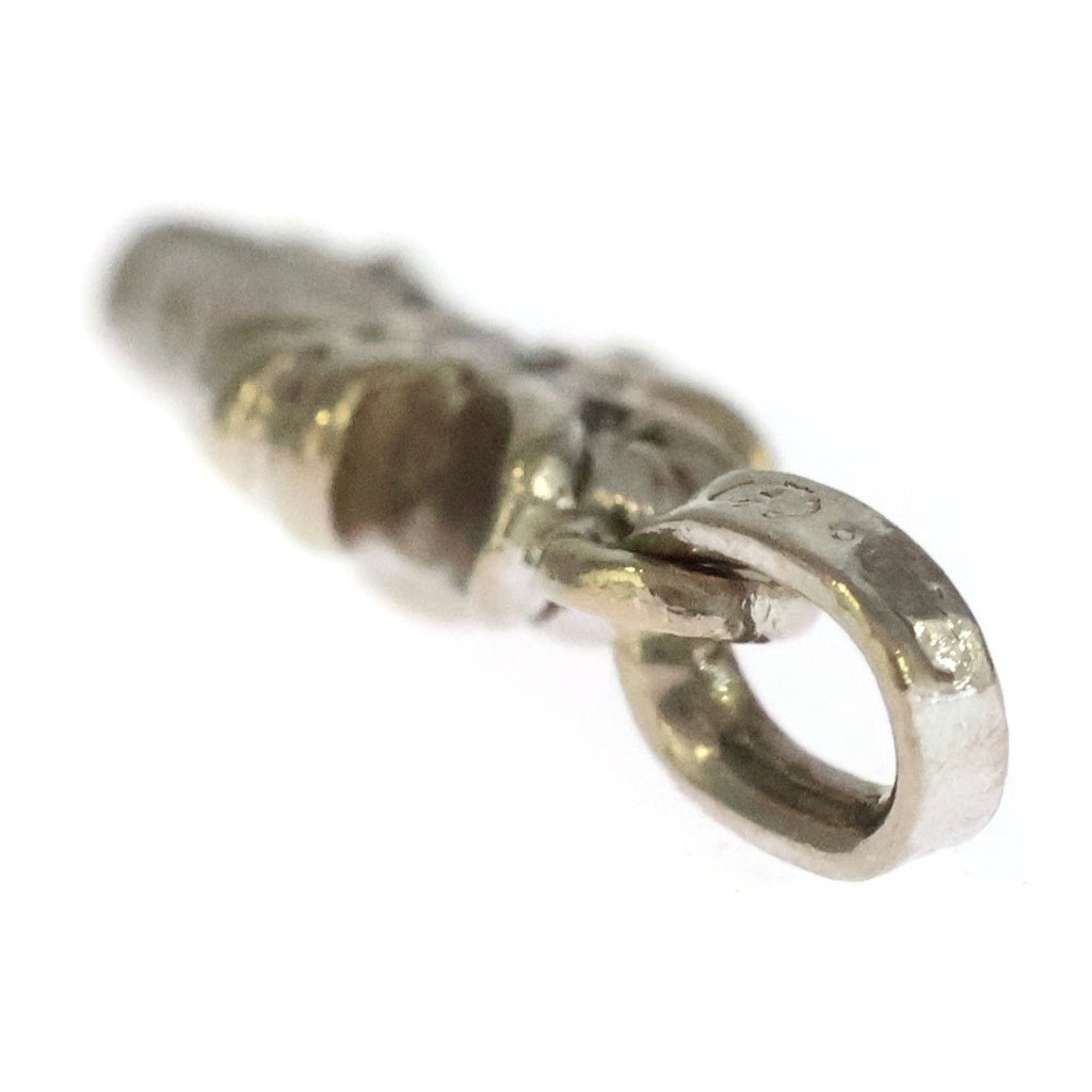 CHROME HEARTS(クロムハーツ) 18K CRS BBYFAT P/SAP ベイビーファットクロス PAVEピンクサファイア ペンダントトップ ホワイトゴールド -