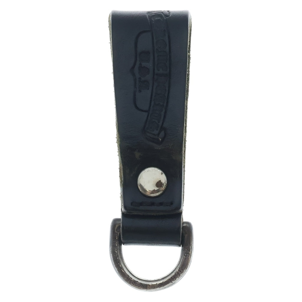 CHROME HEARTS(クロムハーツ) BELT LOOP フローラルボールボタンレザーベルトループ シルバー/ブラック -
