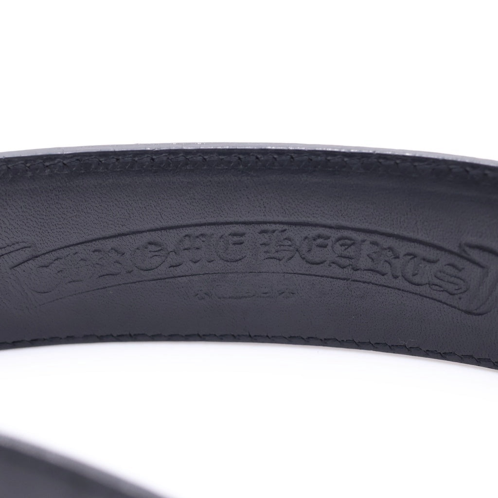 CHROME HEARTS(クロムハーツ) 1.5 STRAP 1.5インチ ホースシューリベッツ レザーベルトストラップ ブラック -