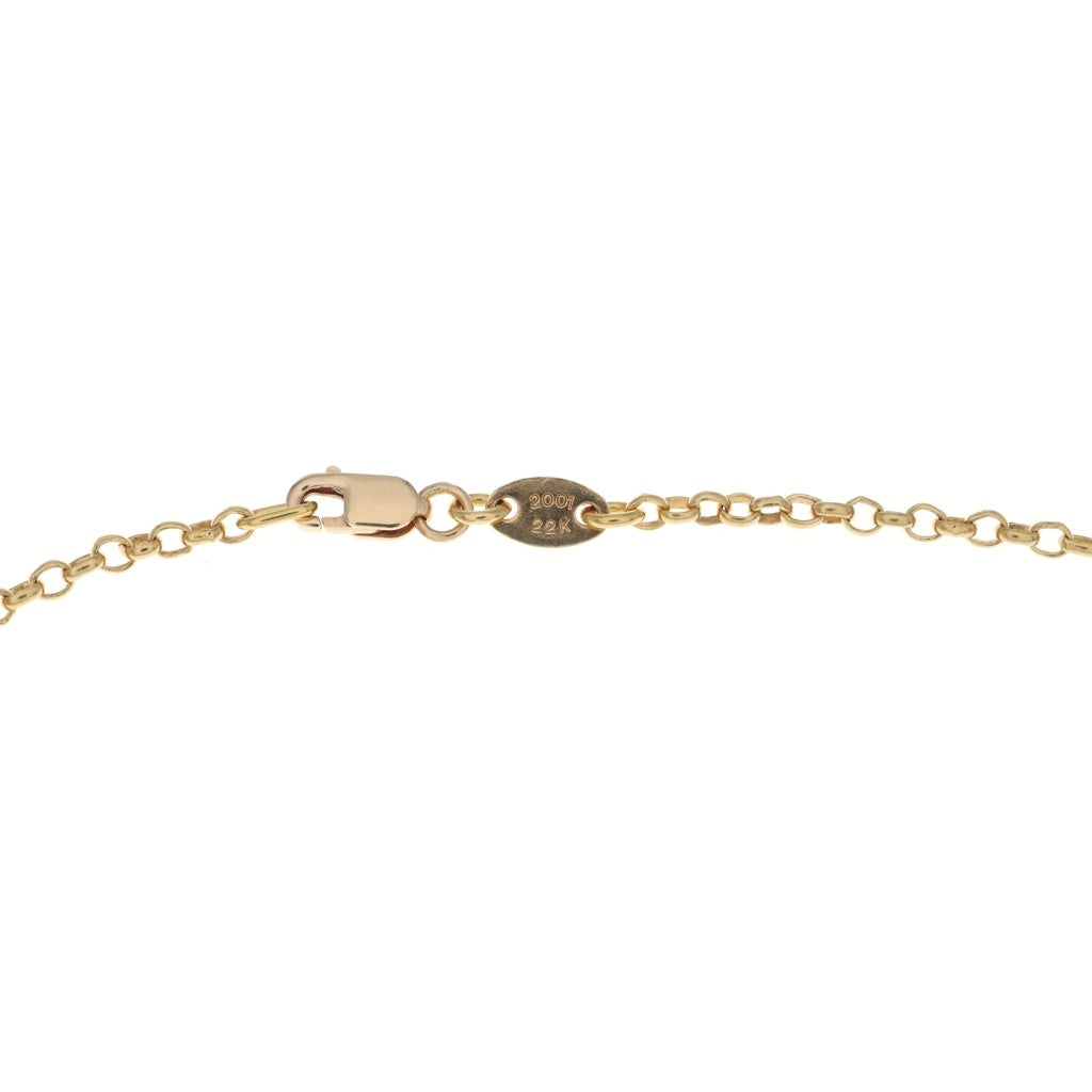 CHROME HEARTS(クロムハーツ) 22K NECKCHAIN R18 ロールチェーンネックレス 18inch ゴールド BCA010 -