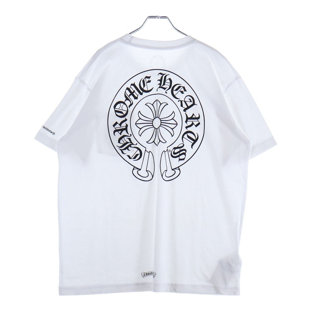 CHROME HEARTS(クロムハーツ) HORSESHOE S/S TEE ホースシュープリント ポケット半袖Tシャツ カットソー ホワイト ‐