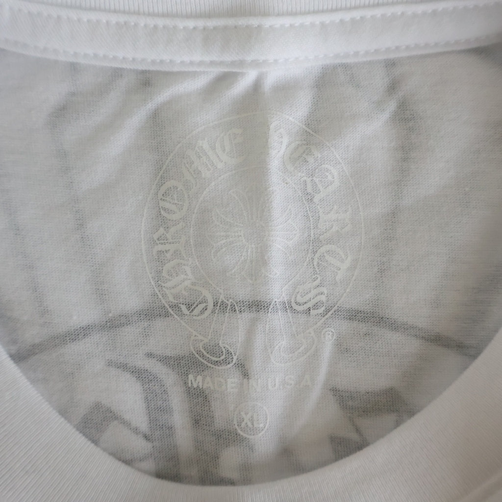 CHROME HEARTS(クロムハーツ) HORSESHOE S/S TEE ホースシュープリント ポケット半袖Tシャツ カットソー ホワイト ‐