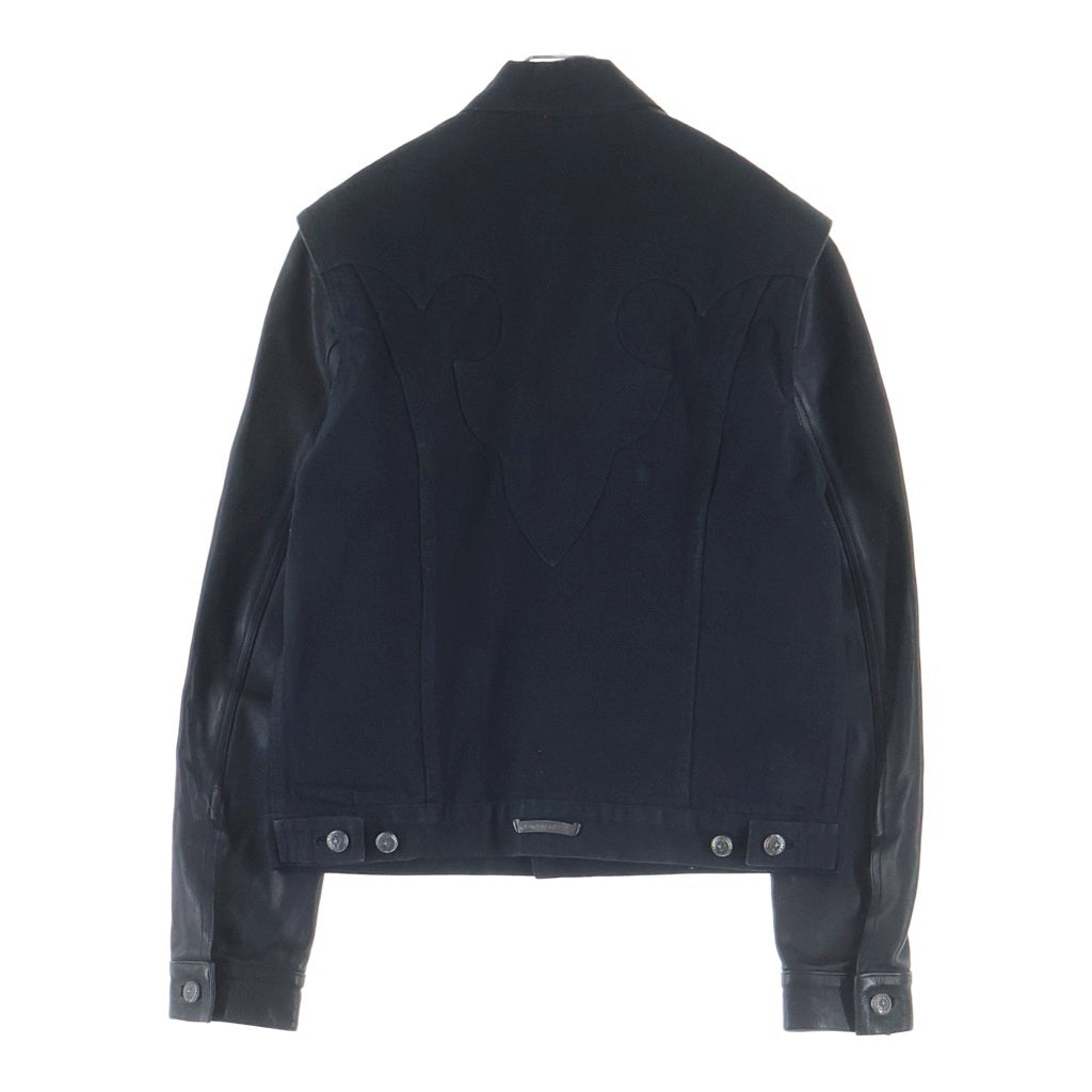 CHROME HEARTS(クロムハーツ) DNM LTHR SLV FLRENEEフレアニーデニムジャケット ブラック -