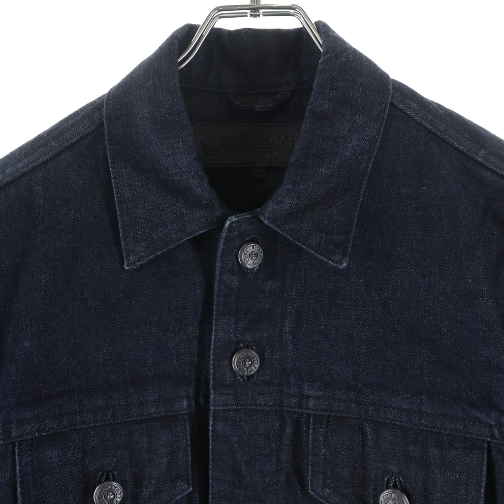 CHROME HEARTS(クロムハーツ) DNM LTHR SLV FLRENEEフレアニーデニムジャケット インディゴ/ブラック -