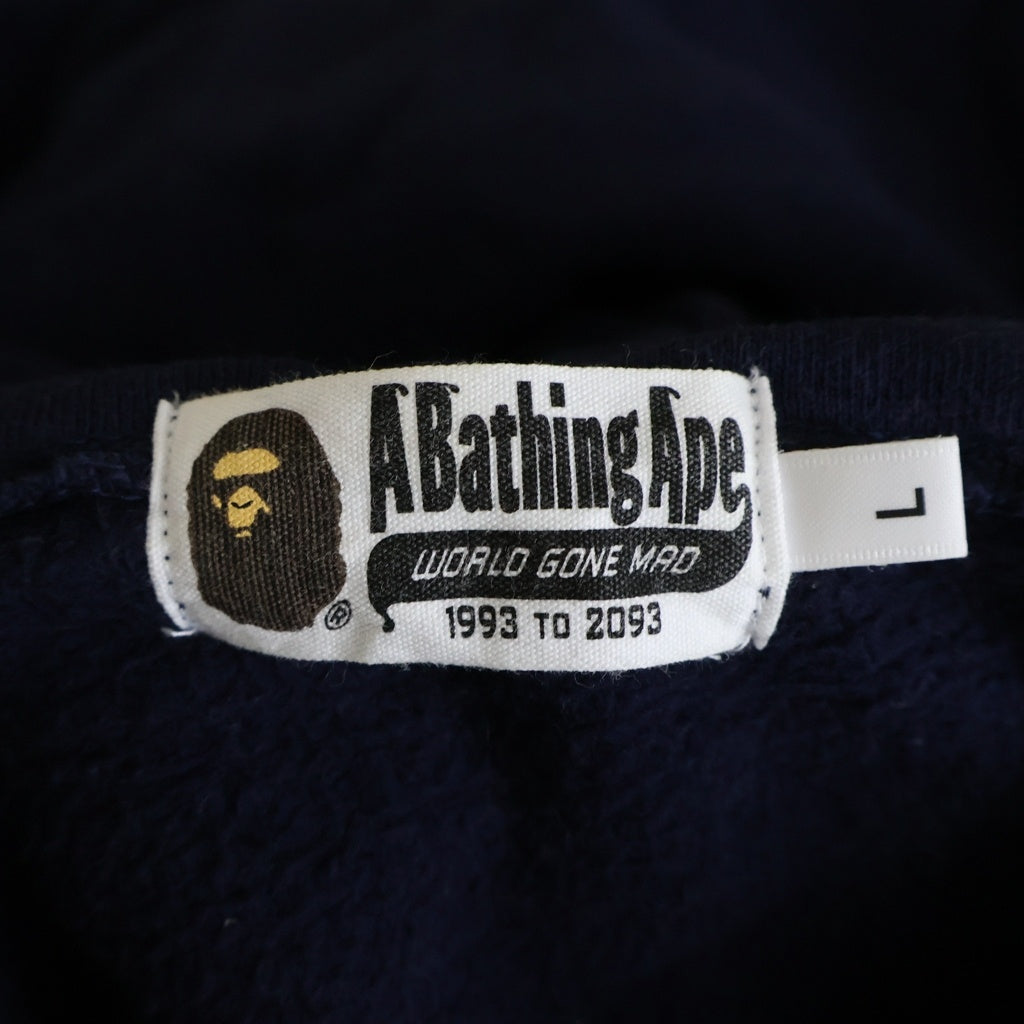 A BATHING APE(アベイシングエイプ) SHARK FULL ZIP HOODIE シャークフルジップフーディ ジップパーカー 001ZPH201010X ネイビー