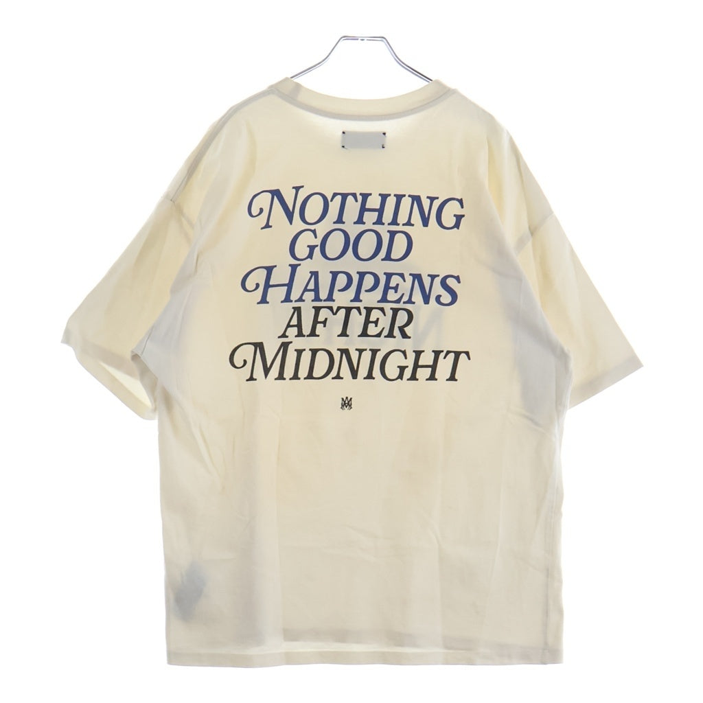 AMIRI(アミリ) 25AW AMIRI NIGHTS フロントロゴプリント クルーネック半袖Tシャツ ベージュ SRANJYTE1207