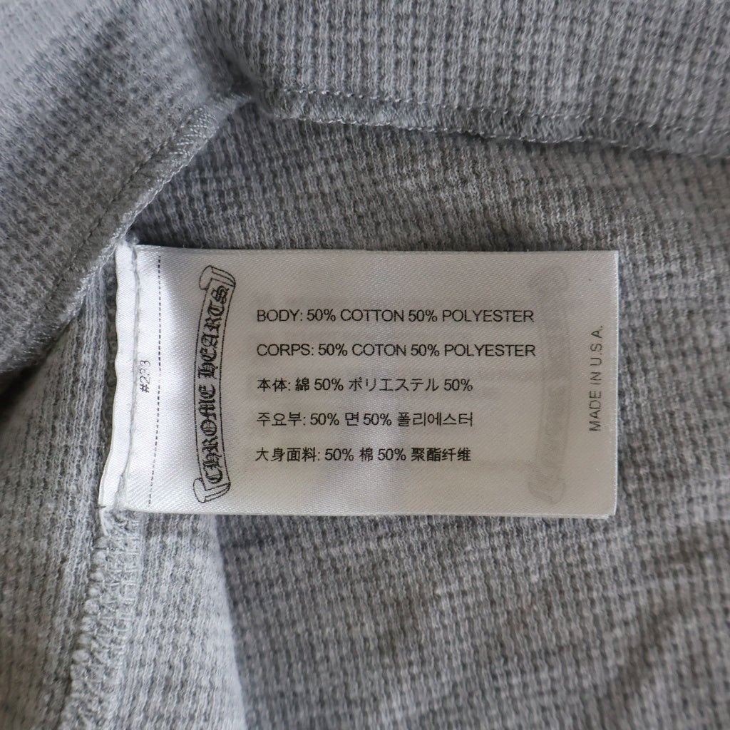 CHROME HEARTS(クロムハーツ) Thermal L/S Tee ヴァインダガー ロングカットソー 長袖Tシャツ グレー -