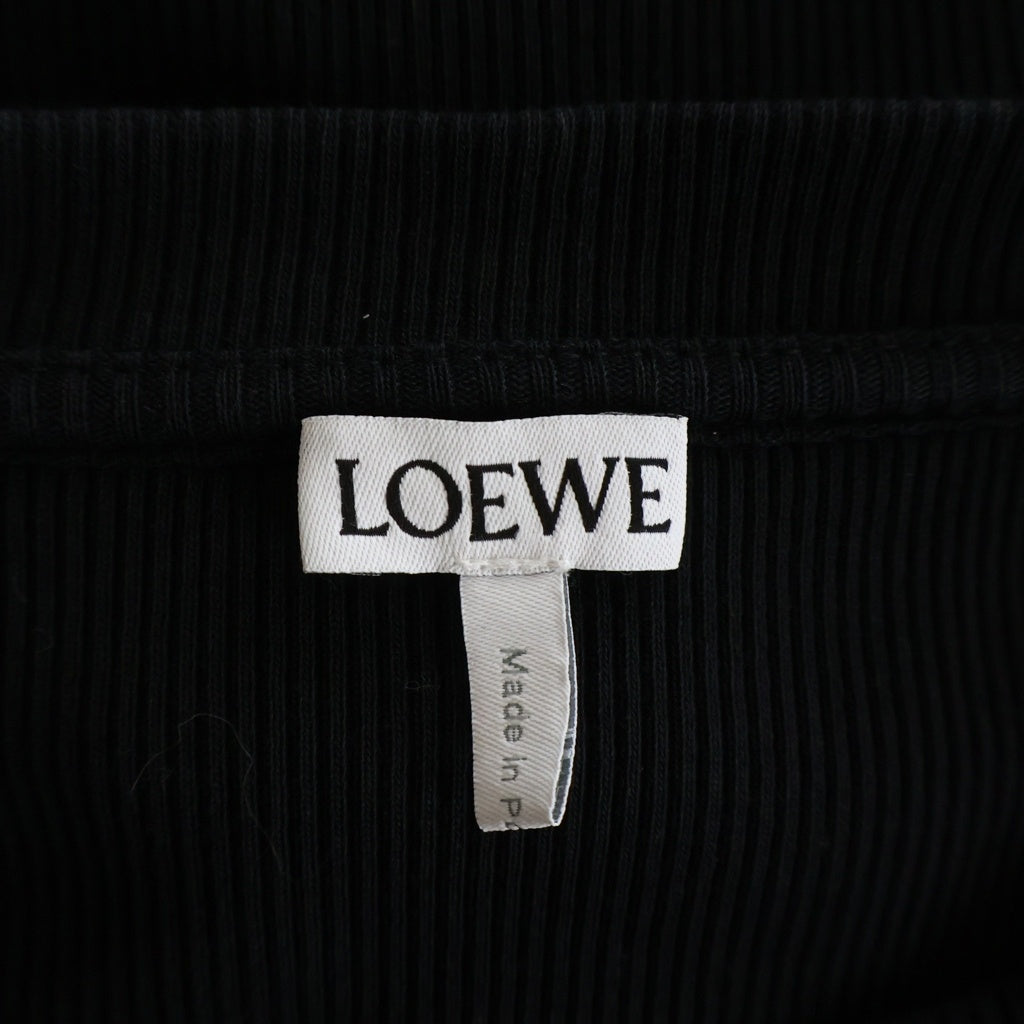 LOEWE(ロエベ) アナグラム刺繍サーマルロングカットソー H526Y22XAY 長袖Tシャツ ブラック