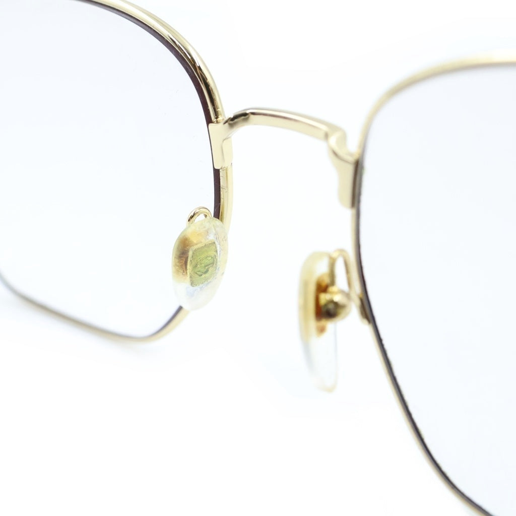 GUCCI(グッチ) スクエアフレームメタルサングラス 眼鏡 アイウェア ゴールド GG0396S
