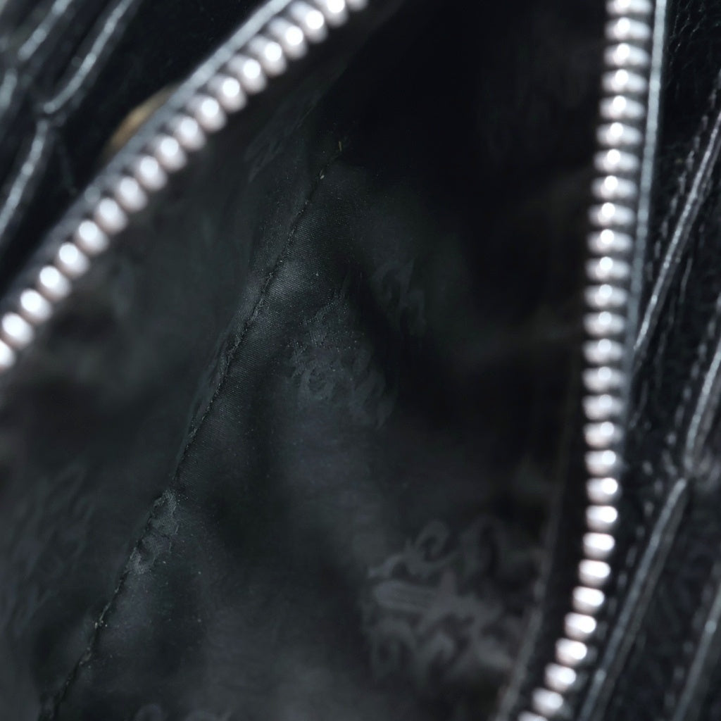 CHROME HEARTS(クロムハーツ) REC F ZIP QUILTED マルチパッチ セメタリー クロスキルティング レザーウォレット 財布 レディース