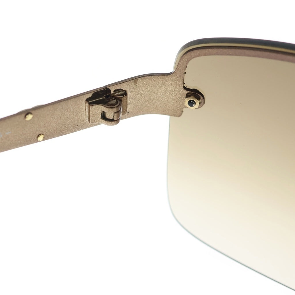 GUCCI(グッチ) ロゴプレート リムレス サングラス 眼鏡 ブラウン GG4235