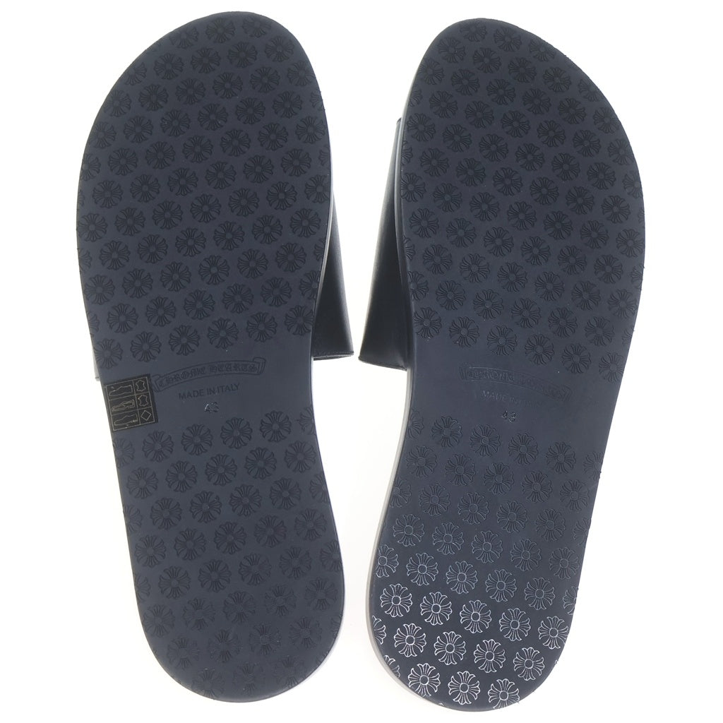 CHROME HEARTS(クロムハーツ) CH SLIDE LEATHER CHプラスパッチレザーサンダル ブラック