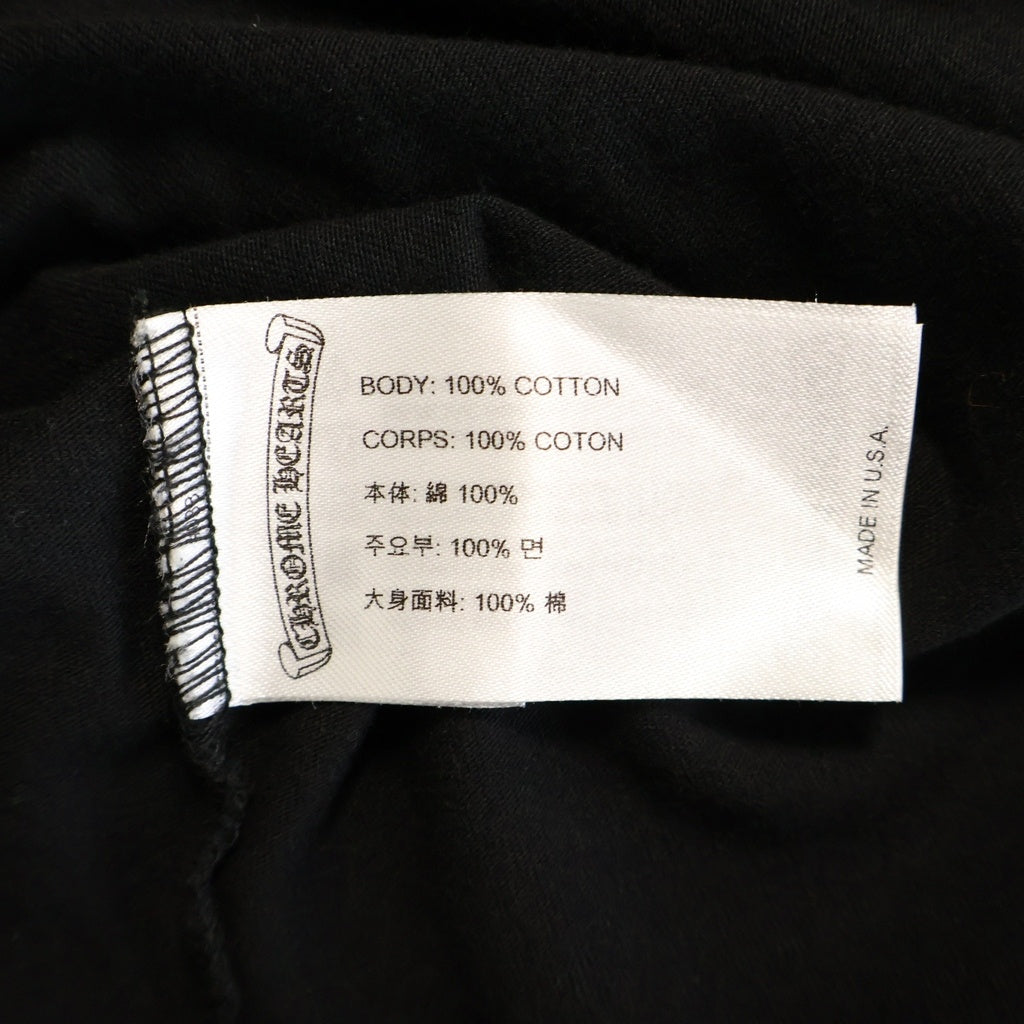 CHROME HEARTS(クロムハーツ) Honolulu Limited Back Scroll Logo L/S Tee ホノルル限定 バックスクロールロゴ ハイビスカスプリント クルーネックロングスリーブカットソー 長袖Tシャツ ブラック