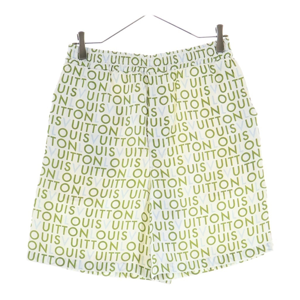 LOUIS VUITTON(ルイヴィトン) 26SS プリンテッド シルクショートパンツ ロゴフリント ハーフパンツ RM261M WP5 HUP69W / 1AJUTG ホワイト/カーキ