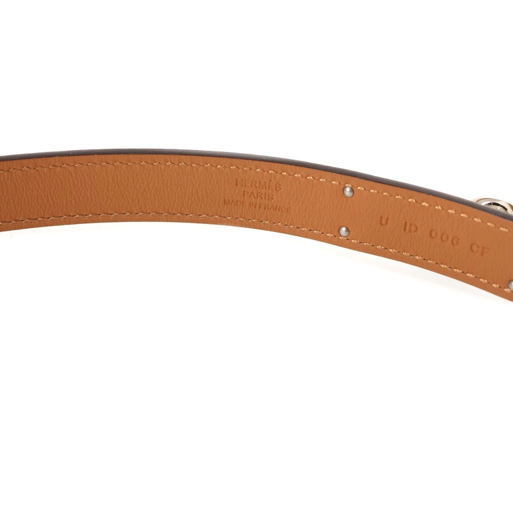 HERMES(エルメス) ケリーベルト エプソン シルバー金具 U刻印 ベルト ホワイト レディース