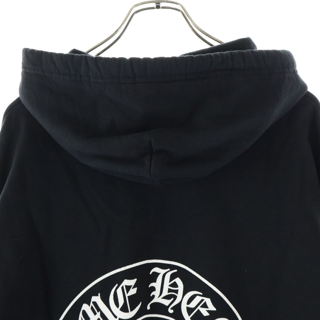 CHROME HEARTS(クロムハーツ) SWTSHRT PLVR マリブ限定 バックホースシュープリント プルオーバーパーカー ブラック