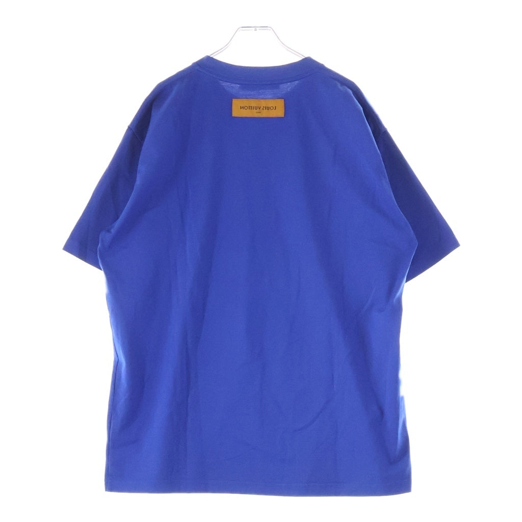 LOUIS VUITTON(ルイヴィトン) 22AW エンボスLVロゴ 半袖クルーネックカットソー ブルー RM22Q DT3 HNY55W