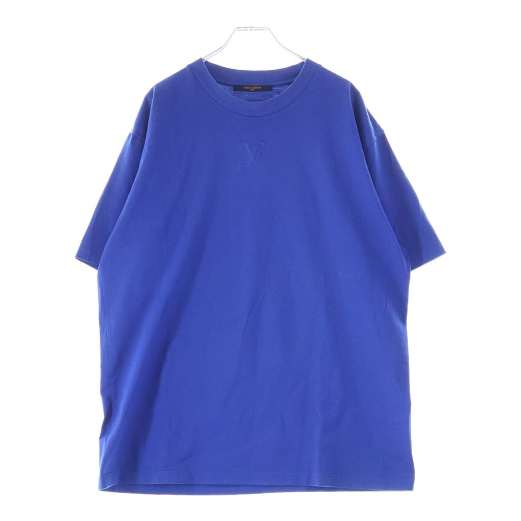 LOUIS VUITTON(ルイヴィトン) 22AW エンボスLVロゴ 半袖クルーネックカットソー ブルー RM22Q DT3 HNY55W