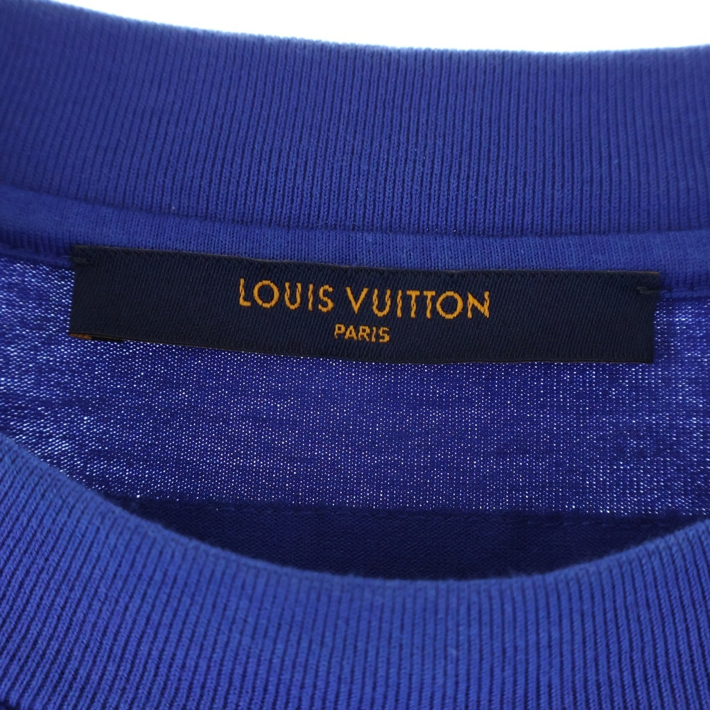 LOUIS VUITTON(ルイヴィトン) 22AW エンボスLVロゴ 半袖クルーネックカットソー ブルー RM22Q DT3 HNY55W