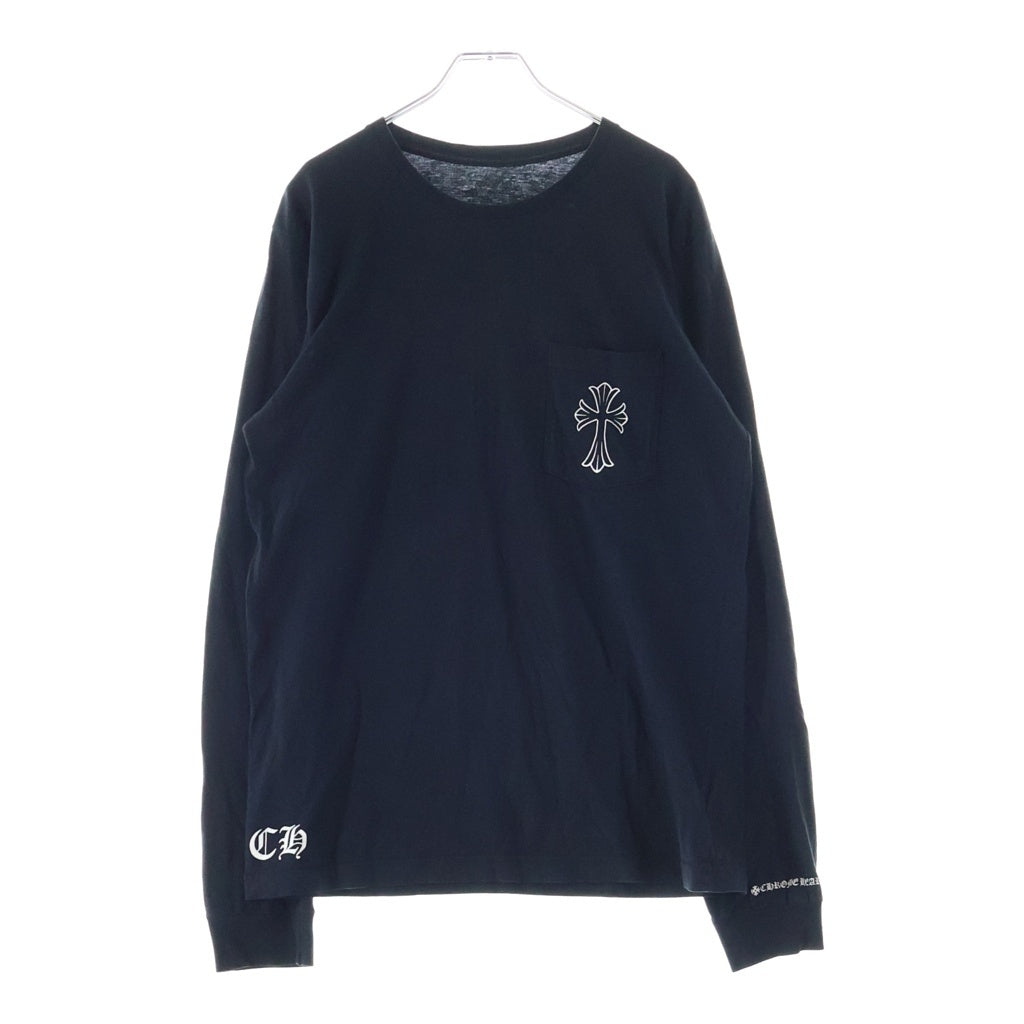 CHROME HEARTS(クロムハーツ) CH Cross L/S CHクロス バックスクロール 長袖Tシャツカットソー ブラック
