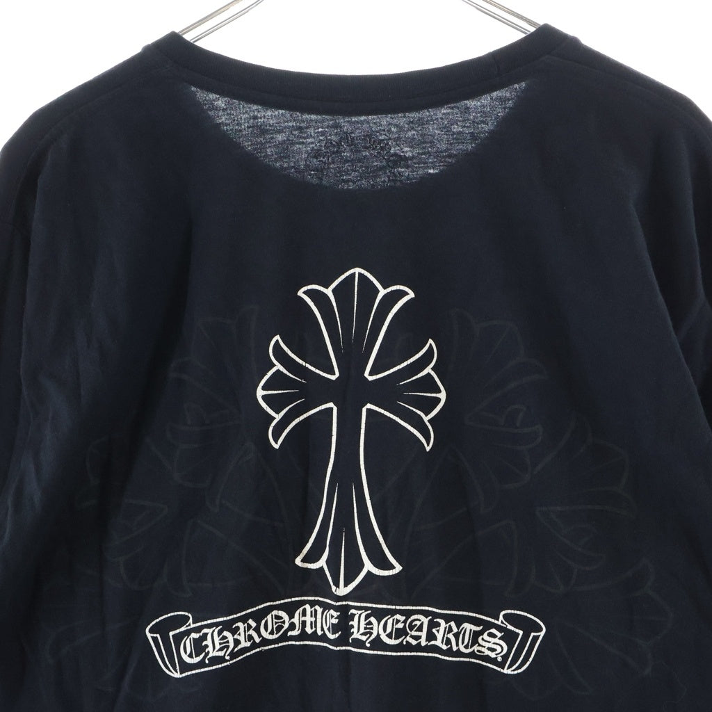 CHROME HEARTS(クロムハーツ) CH Cross L/S CHクロス バックスクロール 長袖Tシャツカットソー ブラック