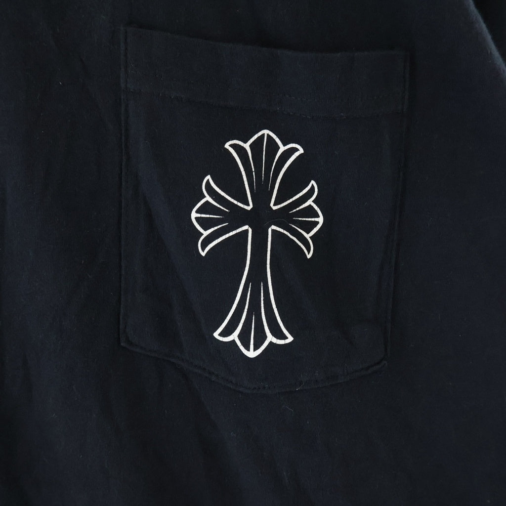 CHROME HEARTS(クロムハーツ) CH Cross L/S CHクロス バックスクロール 長袖Tシャツカットソー ブラック