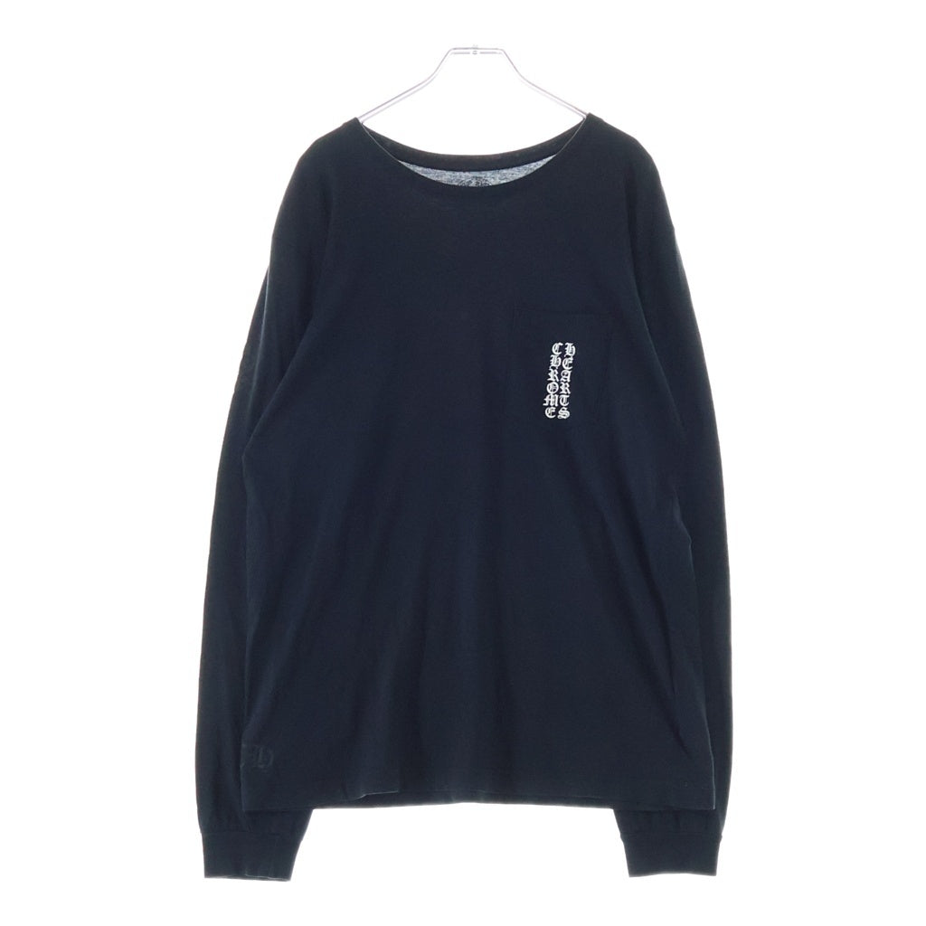 CHROME HEARTS(クロムハーツ) Back Cemetery Cross L/S バックセメタリークロスロゴプリント 長袖Tシャツカットソー ブラック