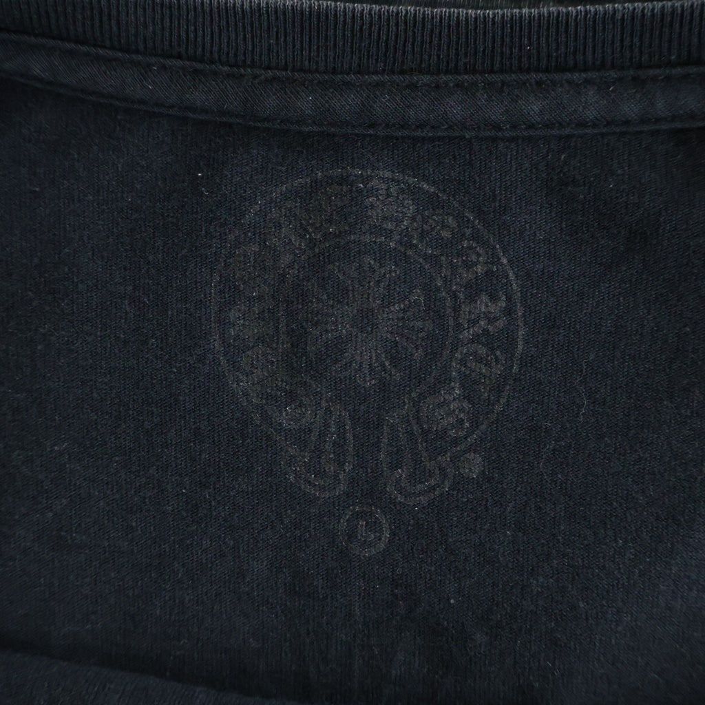 CHROME HEARTS(クロムハーツ) Back Cemetery Cross L/S バックセメタリークロスロゴプリント 長袖Tシャツカットソー ブラック