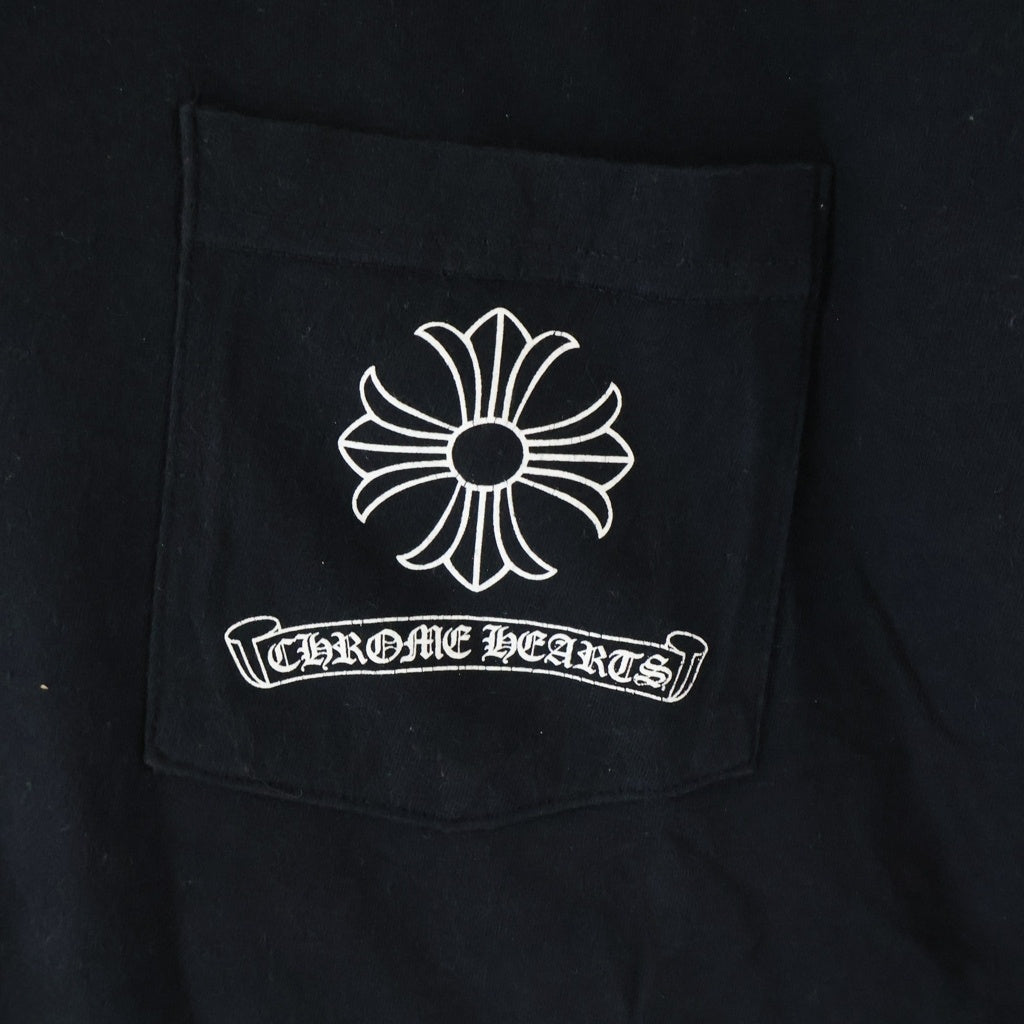CHROME HEARTS(クロムハーツ) VINE DAGGER S/S バックアーチロゴ ヴァインダガープリント 半袖Tシャツカットソー ブラック
