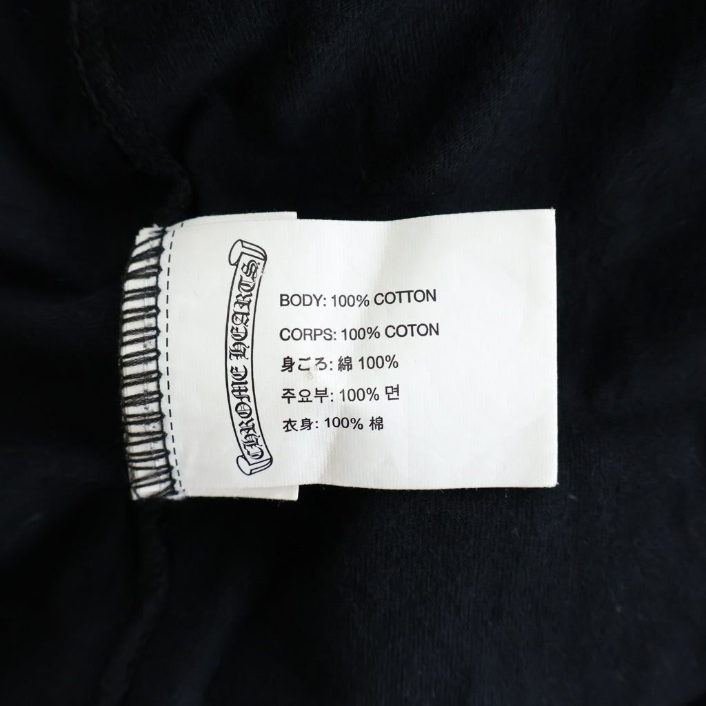 CHROME HEARTS(クロムハーツ) VINE DAGGER S/S バックアーチロゴ ヴァインダガープリント 半袖Tシャツカットソー ブラック