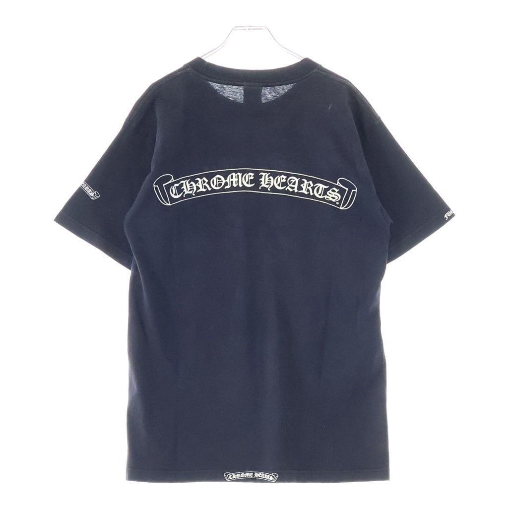 CHROME HEARTS(クロムハーツ) OLD S/S オールド ヴァインダガー ネックロゴ バックスクロールラベルプリント 半袖Tシャツカットソー ブラック