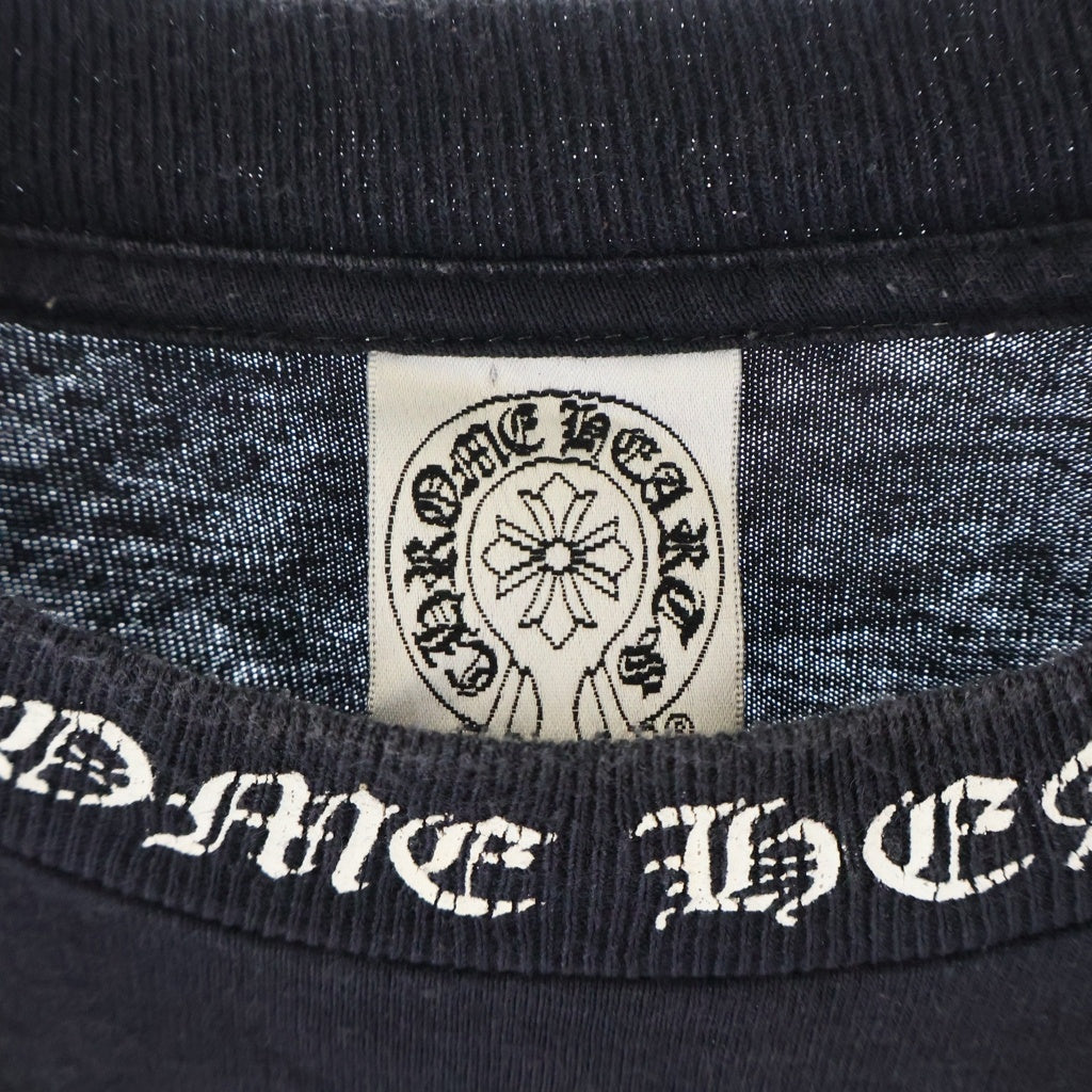 CHROME HEARTS(クロムハーツ) OLD S/S オールド ヴァインダガー ネックロゴ バックスクロールラベルプリント 半袖Tシャツカットソー ブラック