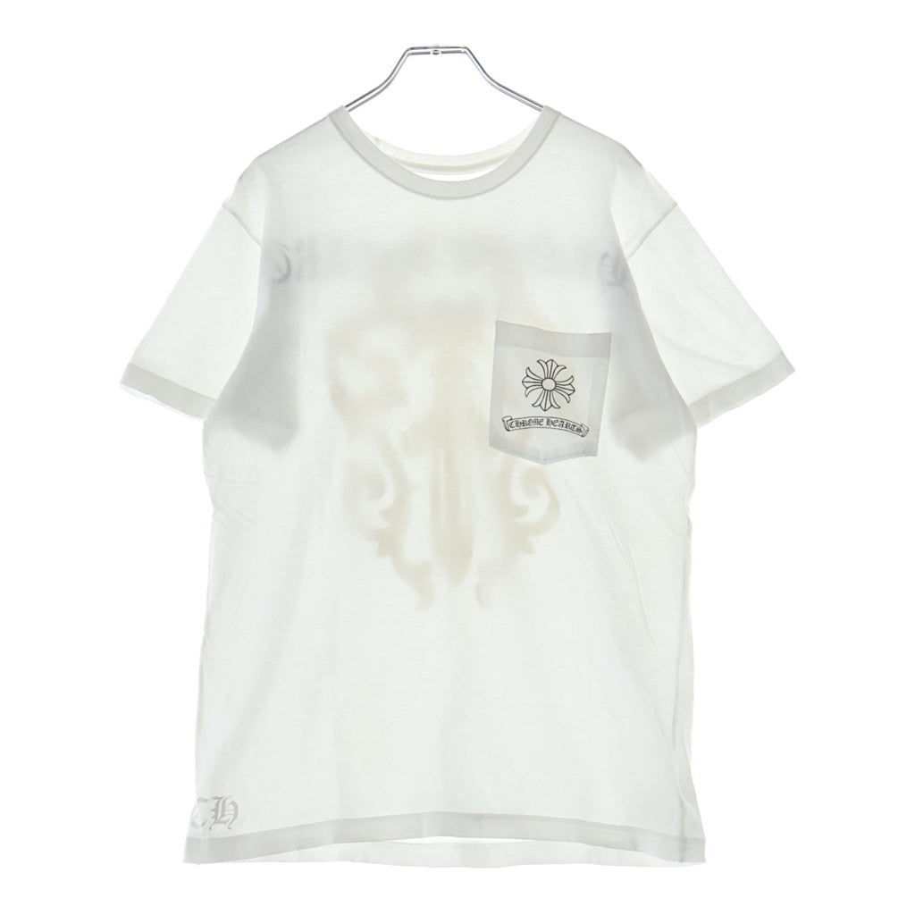 CHROME HEARTS(クロムハーツ) VINE DAGGER S/S バックアーチロゴ ヴァインダガープリント 半袖Tシャツカットソー ホワイト